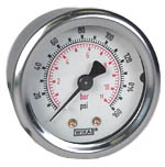 WIKA Industrial Pressure Gauge 2", 160 PSI/Bar, Liquid Filled