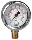 WIKA Industrial Pressure Gauge 2", 100 PSI/Bar, Liquid Filled