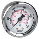 WIKA Industrial Pressure Gauge 2", 5000 PSI/Bar, Liquid Filled