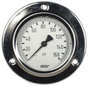 WIKA Front Flg Panel Mt Gauge 2.5", 160 PSI, Liq Filled