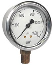 213.53 Series Industrial Brass Liquid Filled Pressure Gauge, 0 to 1500 psi