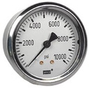 213.53 Series Industrial Brass Liquid Filled Pressure Gauge, 0 to 10000 psi