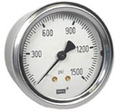 213.53 Series Industrial Brass Liquid Filled Pressure Gauge, 0 to 1500 psi