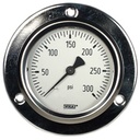 WIKA Front Flg Panel Mt Gauge 2.5", 300 PSI, Liq Filled