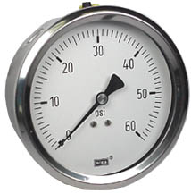 232.53 Series Stainless Steel Dry Pressure Gauge, 0 to 60 psi