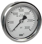 232.53 Series Stainless Steel Dry Pressure Gauge, 0 to 3000 psi