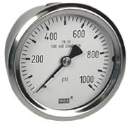 232.53 Series Stainless Steel Dry Pressure Gauge, 0 to 1000 psi