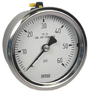 232.53 Series Stainless Steel Dry Pressure Gauge, 0 to 60 psi