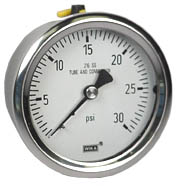 232.53 Series Stainless Steel Dry Pressure Gauge, 0 to 30 psi