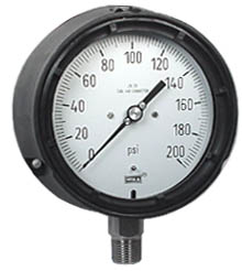 233.34 Series Stainless Steel Liquid Filled Process Gauge, 0 to 200 psi