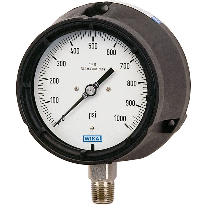 233.34 Series Stainless Steel Liquid Filled Process Gauge, 0 to 400 psi