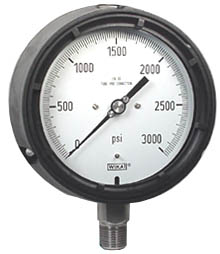 233.34 Series Stainless Steel Liquid Filled Process Gauge, 0 to 3000 psi
