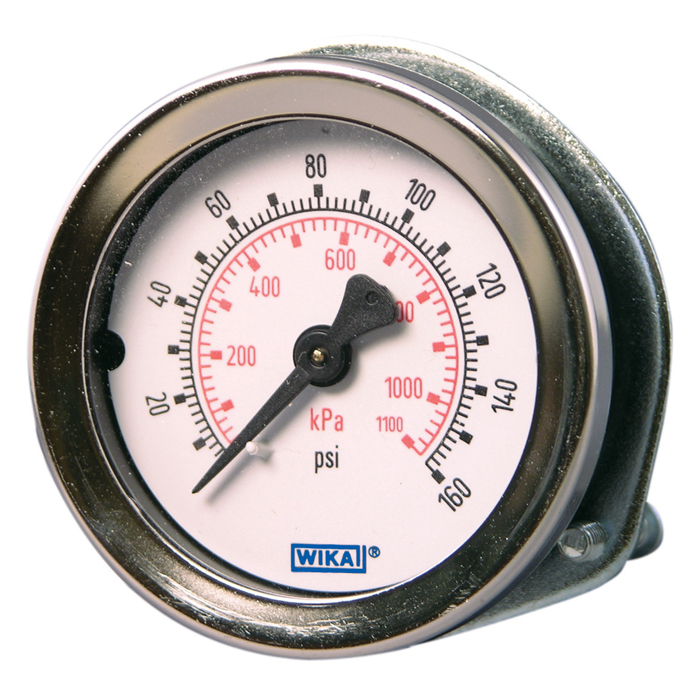111.16PM Series Brass Dry Pressure Panel Mount Gauge, 0 to 200 psi
