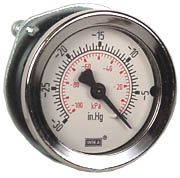 111.16PM Series Panel Mount Vacuum Gauge 2", 30"Hg, 1/4" NPT