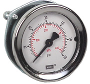 111.16PM Commercial Panel Mount Gauge 2", 60 PSI, 1/4" NPT