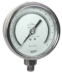 332.54 Series Stainless Steel Dry Precision Test Pressure Gauge, 0 to 15 psi