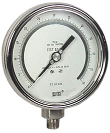 332.54 Series Stainless Steel Dry Precision Test Pressure Gauge, 0 to 60 psi