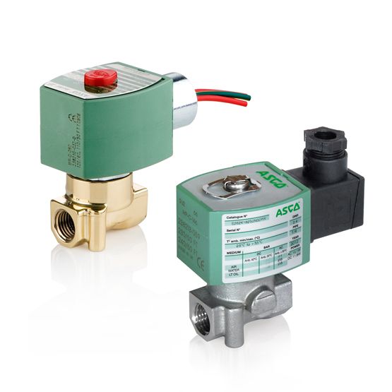 262 Series 2-Way Solenoid Valve, 1/8" NPT, 12 VDC, Brass, 2 Way-2/2 NC