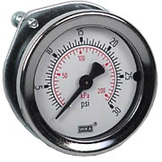 111.16PM Series Brass Dry Pressure Panel Mount Gauge, 0 to 30 psi
