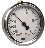 WIKA Industrial Compound Gauge 2.5", 30"Hg-0-30 PSI