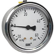 212.53 Series Industrial Brass Dry Pressure Gauge, -30 inHg to 60 psi
