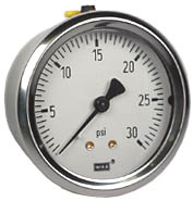 212.53 Series Industrial Brass Dry Pressure Gauge, 0 to 30 psi