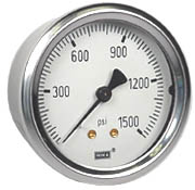 212.53 Series Industrial Brass Dry Pressure Gauge, 0 to 1500 psi
