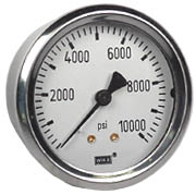 212.53 Series Industrial Brass Dry Pressure Gauge, 0 to 10000 psi