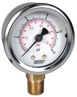 212.53 Series Industrial Brass Dry Pressure Gauge, 0 to 15 psi