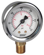 212.53 Series Industrial Brass Dry Pressure Gauge, 0 to 300 psi