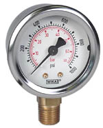 212.53 Series Industrial Brass Dry Pressure Gauge, 0 to 1000 psi
