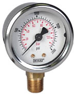 212.53 Series Industrial Brass Dry Pressure Gauge, 0 to 2000 psi