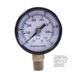 Marsh General Service Pressure Gauge 1.5", 15 PSI/KPa