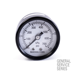 Marsh General Service Pressure Gauge 1.5", 15 PSI/KPa