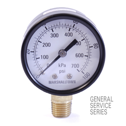 Marsh General Service Pressure Gauge 2", 30 PSI/KPa