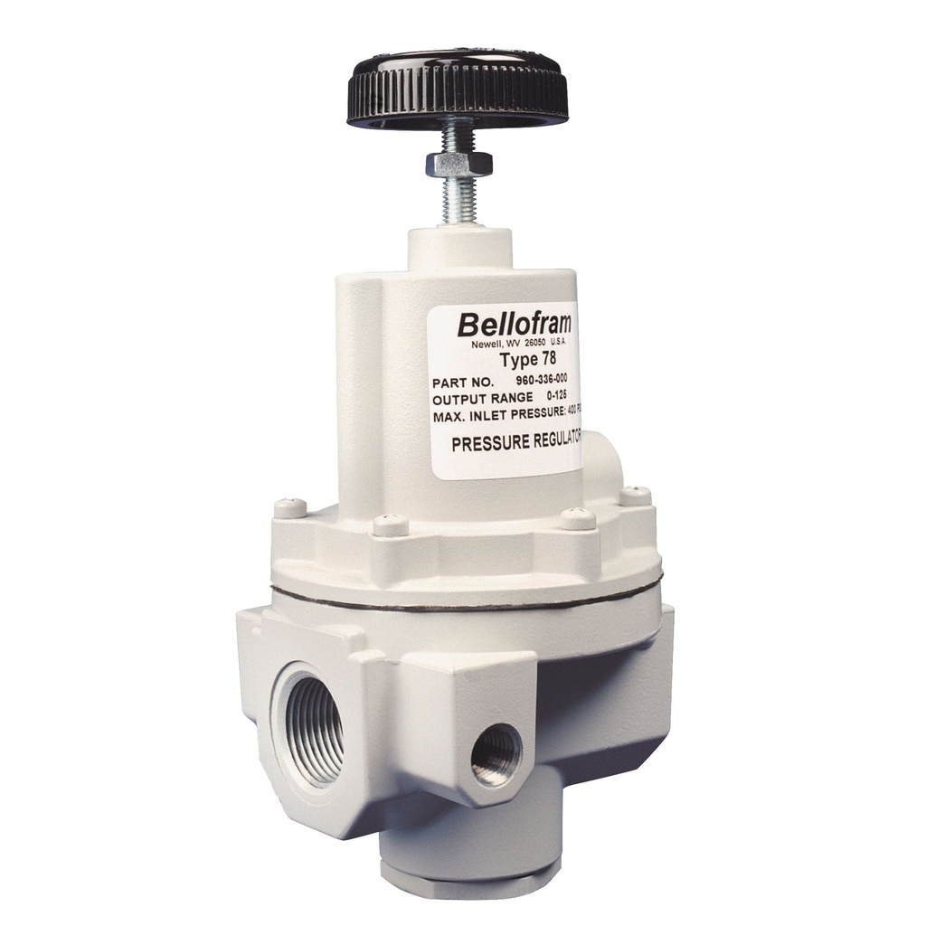 Bellofram T78 High Flow Regulator, 1/2" NPT, 0-30 psi