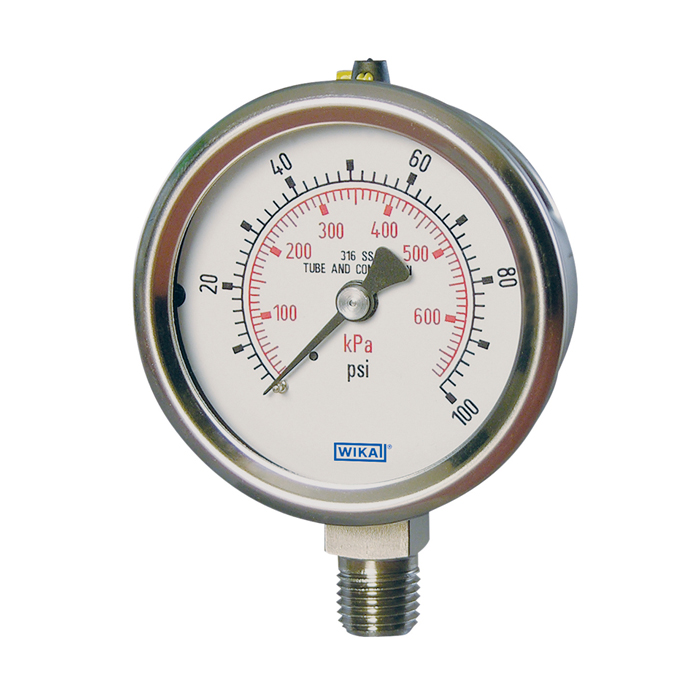 Pressure Gauge- Type 23X.5X, size 2.5" Stainless Steel, 232.53.063, -30"HGx30PSI, 1/4"LM