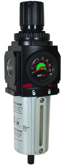 ARO Piggyback Air Filter/Regulator-Gauge-Metal Bowl 1/2"