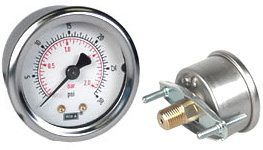 WIKA Industrial Pressure Gauge 2", 30 PSI/Bar, Liquid Filled