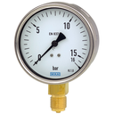 212.20 Series 4" SS Dry Pressure Gauge, Brass or SS Wetted Parts