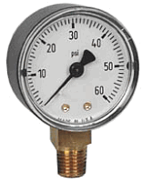 111.10 Series Brass Dry Pressure Gauge, 0 to 60 psi