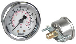 [4315057-0004] WIKA U-Clamp Panel Mt Pressure Gauge 2", 160 PSI/Bar