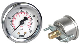 [4315065-0005] WIKA U-Clamp Panel Mt Pressure Gauge 2", 200 PSI/Bar