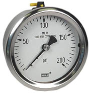 [9768300] WIKA Stainless Steel Pressure Gauge 2.5", 200 PSI