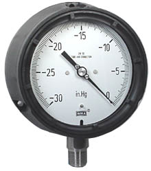 [9833914] 233.34 Series Stainless Steel Liquid Filled Process Gauge, -30 inHg to 0psi