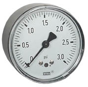 [9851836] 611.10 Series Brass Dry Capsule Pressure Gauge, 0 to 3 psi