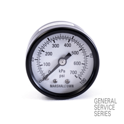 [GG15100C8] Marsh General Service Pressure Gauge 1.5", 100 PSI/KPa