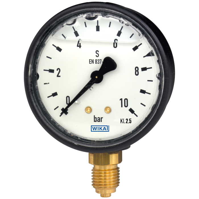 113.13 Series 1.5" ABS Hydraulic Pressure Gauge, Liquid Filled, Brass Wetted Parts