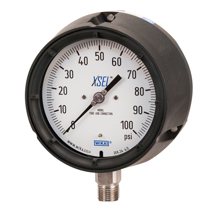 26x.34 Series 6" POCAN XSEL® Process Gauge, Dry/Fillable, Monel® Alloy Parts