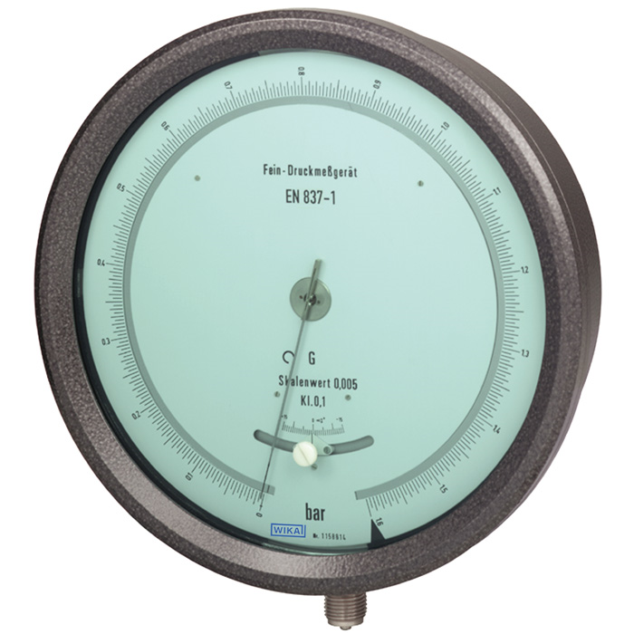 342.11 Series 10" Dry Aluminum Test Gauge, SS Wetted Parts, Transport Case & Acceptance Test Cert